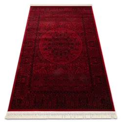 Dywan orientalny ORIENT 6039 w bordo z frędzlami, klasyczny styl