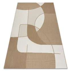 Dywan sizal FLAT 48982265 Geometryczny - beż naturalny kolor słomkowy, sznurkowy