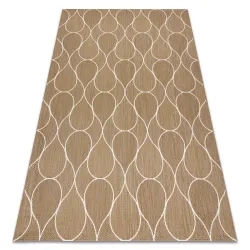 Dywan sizal FLAT 49379265 Krople - beż naturalny kolor słomkowy, sznurkowy