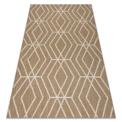 Dywan sizal FLAT 48956265 Geometryczny - beż naturalny kolor słomkowy, sznurkowy