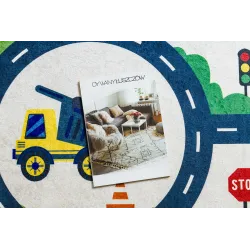 Kremowy dywan do prania BAMBINO 2223, idealny do pokoju dziecięcego