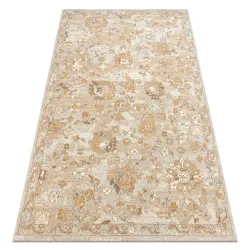 Dywan wełniany SOHO w naturalne kwiatowe ornamenty beżowo-terakotowe