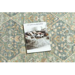 Dywan SOHO 477.27 w naturalnych odcieniach zieleni i niebieskiego, idealny do salonu