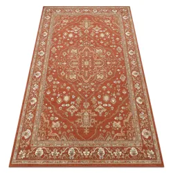 Dywan wełniany SOHO w naturalnym terakocie i beżu, elegancki ornament