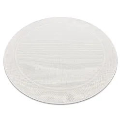 Dywan TIMO 5979 koło SZNURKOWY SIZAL outdoor ramka biały - 2 GATUNEK