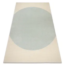 Dywan geometryczny FLUX 461.10.AE500 wełniany w odcieniach niebieskiego i kremowego