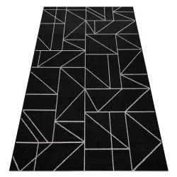 DYWAN SZNURKOWY SIZAL FLOORLUX 20605 black / silver TRÓJKĄTY, GEOMETRYCZNY - 2 GATUNEK