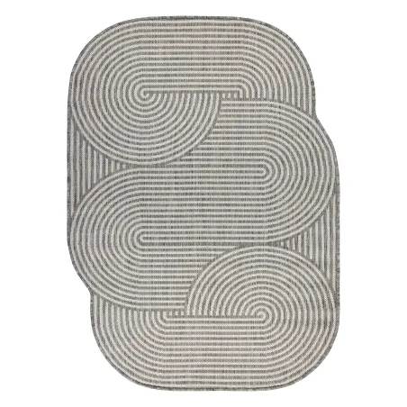 Dywan Geometryczny ORGANIC 1835 w kolorze ecru i szarym, naturalny materiał