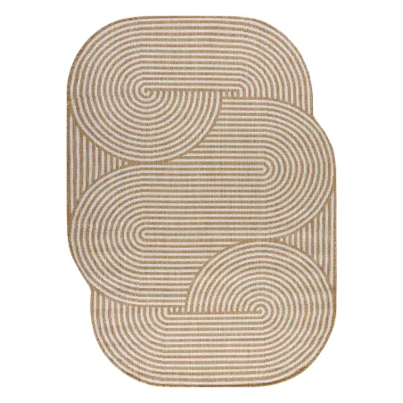 Dywan geometryczny ORGANIC 1835 w kolorze ecru z sizalu - nowoczesny styl