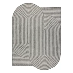 Dywan ORGANIC 2131 sizal Geometryczny ecru / szary - naturalny, nowoczesny nieregularny kształt