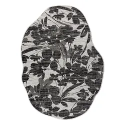 Dywan ORGANIC 2735 w kolorze ecru i czarnym, naturalny, nowoczesny design