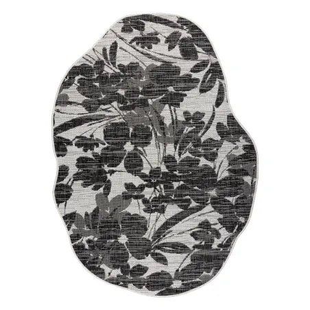 Dywan ORGANIC 2735 w kolorze ecru i czarnym, naturalny, nowoczesny design