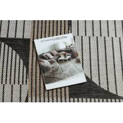 Sizalowy dywan ORGANIC 2769 w kolorze ecru i czarnym, nowoczesny design