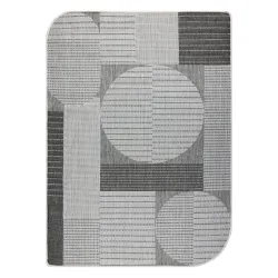 Dywan sizalowy ORGANIC 2769 w geometrycznym kształcie ecru i szarym, nowoczesny styl