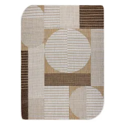 Dywan Geometryczny ORGANIC 2769 w kolorze ecru - nowoczesny dywan sizalowy