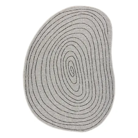 Dywan ORGANIC 2743 w kolorze ecru i czarnym, naturalny sizalowy, nowoczesny kształt
