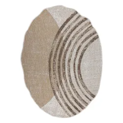 Nowoczesny dywan sizalowy ORGANIC 2767 w geometrycznym kształcie ecru/naturalny