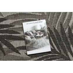 Srebrno-czarny dywan sizalowy FLOORLUX 20504 w stylu dżungli