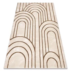 Dywan geometryczny ALLURE 5756, stylowy, glamour, beżowy, nowoczesny