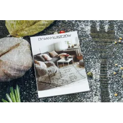 Brązowo-beżowy dywan do prania ANDRE 33150, idealny do nowoczesnej kuchni