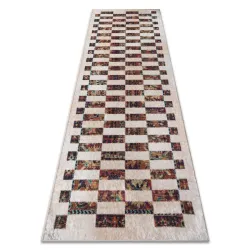 Dywan do prania ANDRE 43780 Geometryczny antypoślizgowy - beż / terakota