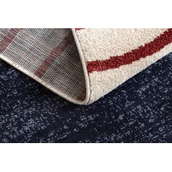 Dywan FUSION 0001, idealny do salonu, w geometrycznym stylu, beż i bordowy