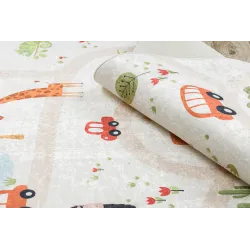 Dywan BAMBINO 1165 Zoo, idealny do pokoju dziecięcego, beżowy