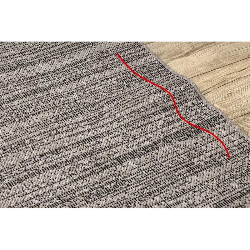 Sizalowy dywan FLOORLUX 20389 w odcieniach srebra i czerni, stylowy dodatek do wnętrz