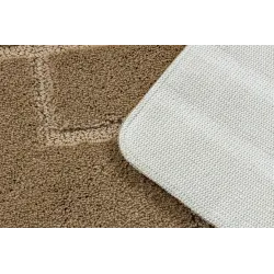 Miękki dywan łazienkowy SUPREME LINES, beżowy, komfortowy materiał