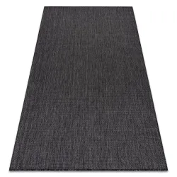 Dywan SZNURKOWY SIZAL SION A5165A czarny, płaskie tkanie, elegancki dywan sizalowy