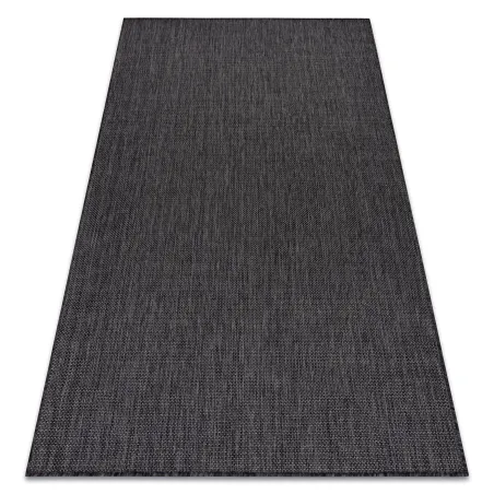 Dywan SZNURKOWY SIZAL SION A5165A czarny, płaskie tkanie, elegancki dywan sizalowy