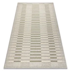 Dywan geometryczny FLUX 461.124.SA400 wełniany w szaro-zielonym kolorze