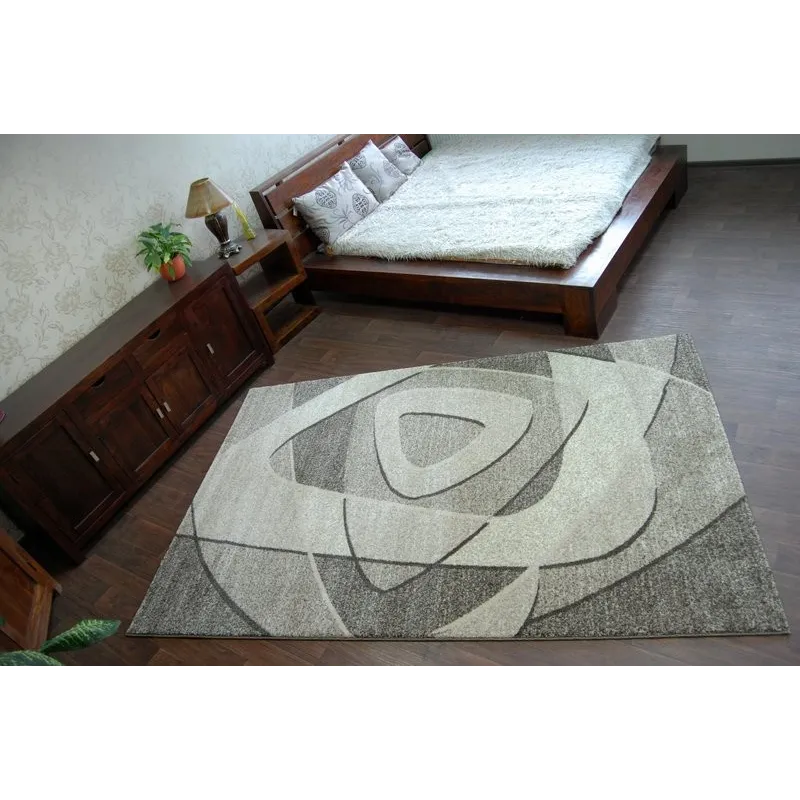 Nowoczesny dywan SHADOW 8594 w szaro-beżowym stylu