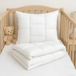 Zimowy zestaw dziecięcy – kołdra 100x135 cm + poduszka 40x60 cm, bawełna 500 g/m²