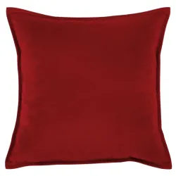 Czerwona poduszka dekoracyjna Plyš 45x45 cm z miękkiego materiału