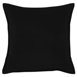 Czarna poduszka dekoracyjna Plyš 45x45 cm z miękkiego materiału