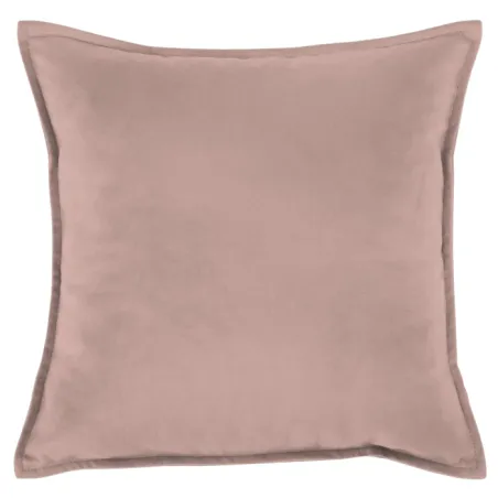 Poduszka dekoracyjna w pudrowym różu 45x45 cm z miękkiego materiału