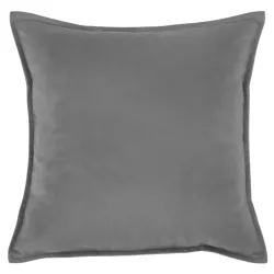 Szara poduszka dekoracyjna 45x45 cm z miękkiego materiału
