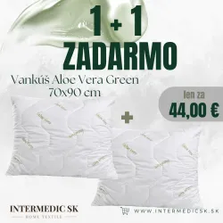 1+1 GRATIS Poduszka Aloe Vera Green 70x90 cm – hipoalergiczna (2 szt.)