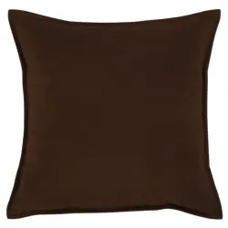 Poduszka dekoracyjna Plyš 45x45 cm - ciemny brąz, miękka i stylowa poduszka do wnętrz
