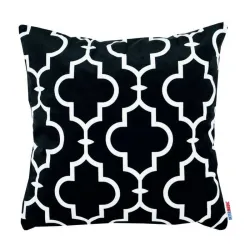 Czarna dekoracyjna poduszka Maroko 60x60 cm z eleganckim wzorem