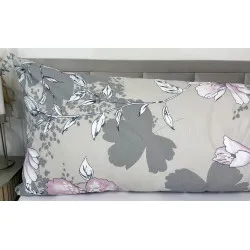 Poszewka na poduszkę Fioletowe Kwiaty 50×150 cm – 100% bawełna