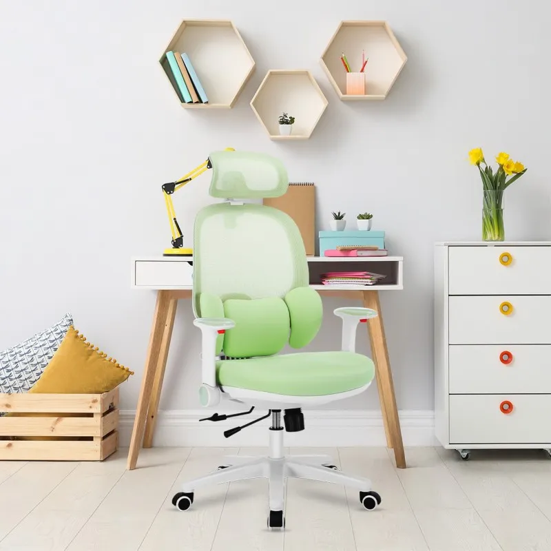 Fotel obrotowy dla dziecka Junior 6.3 Green – widok 4