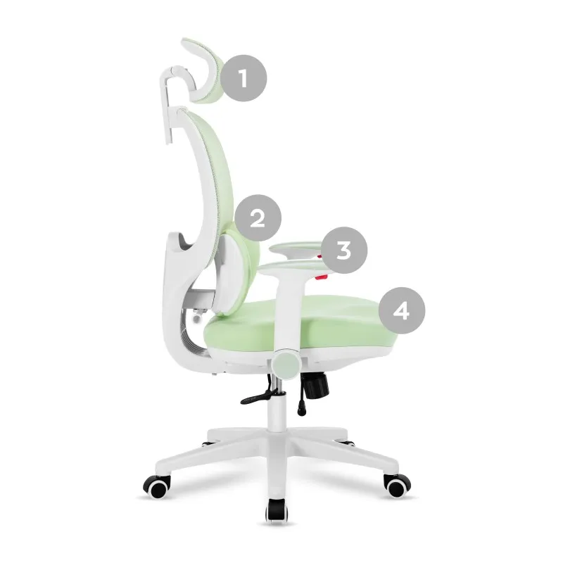 Fotel obrotowy dla dziecka Junior 6.3 Green – widok 14