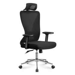 Fotel ergonomiczny Manager 3.5 Black z regulacją i podparciem lędźwiowym