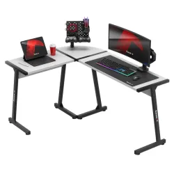 Biurko gamingowe narożne Hero 6.0 White 147 cm
