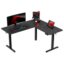 Biurko gamingowe narożne elektryczne Hero 9.5 Black 160 cm