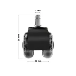 Kółka do fotela Wheels 3.0 Black 7