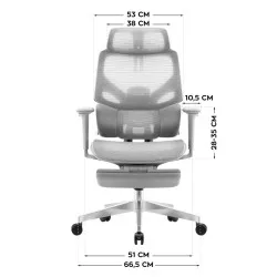 Fotel ergonomiczny Expert 8.7 Grey Mesh 12