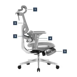 Fotel ergonomiczny Expert 8.7 Grey Mesh 14